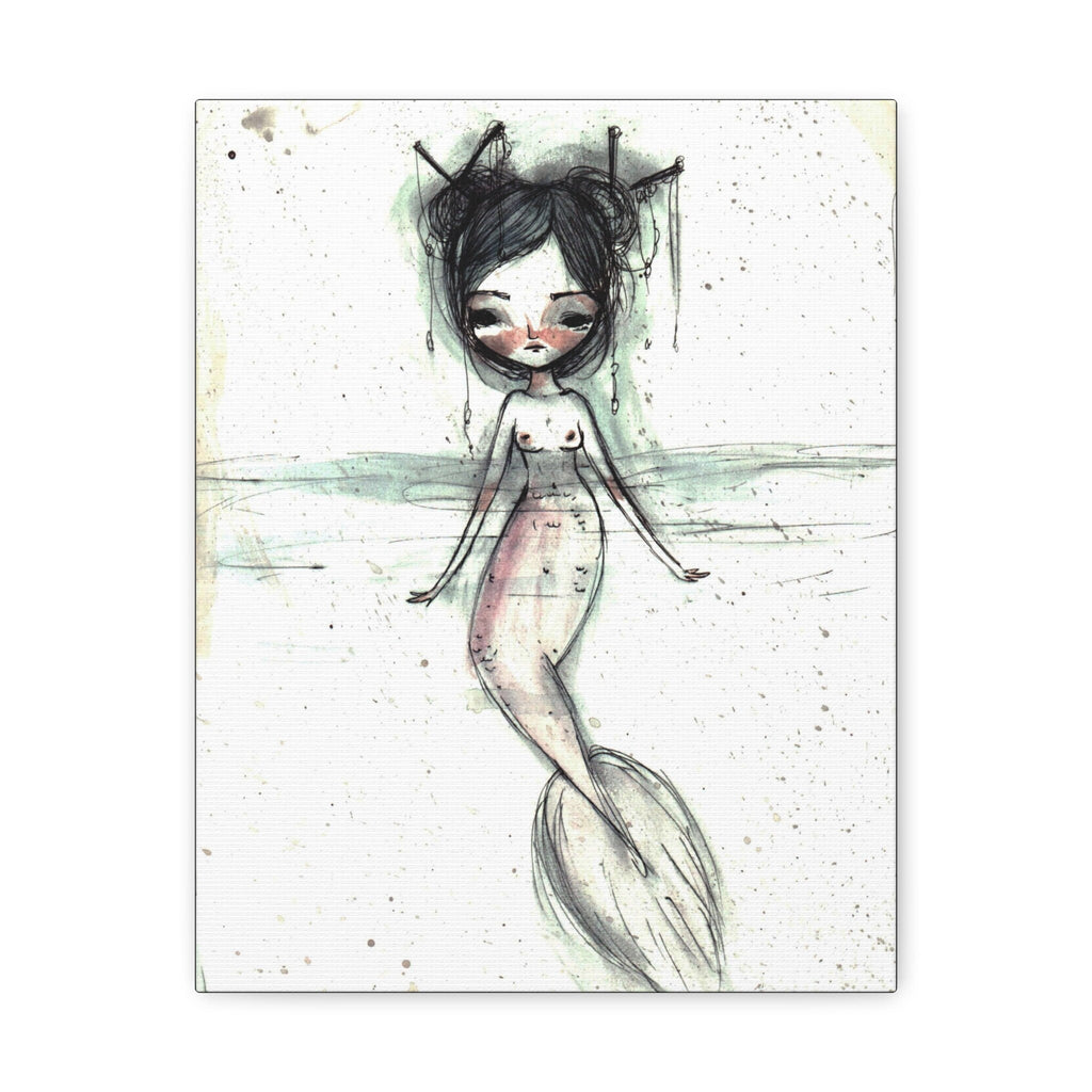 Watercolor Mermaid 2 · Canvas Print