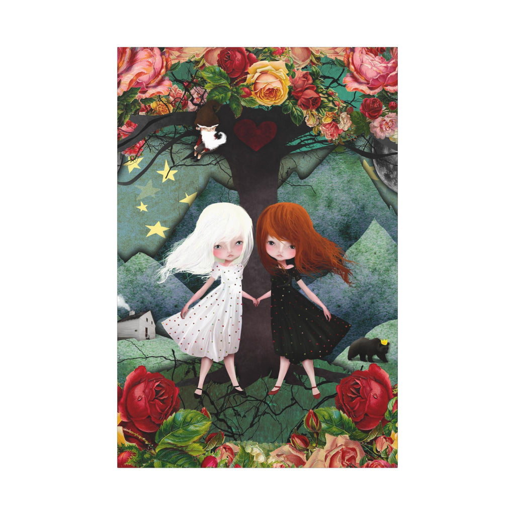 Snow White and Rose Red · Canvas Print