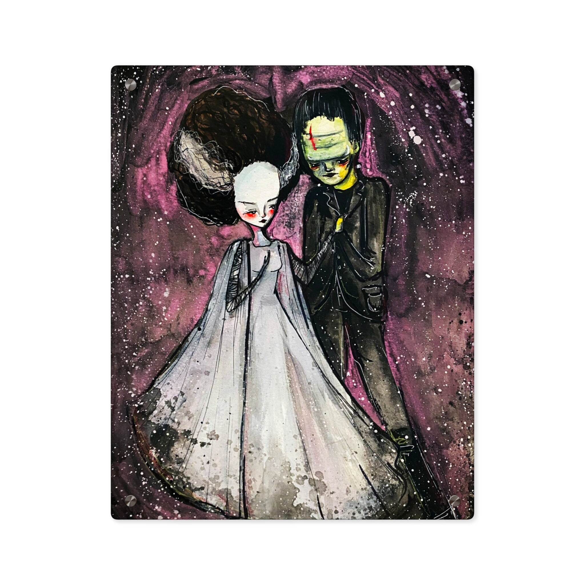 The Monster and His Bride Acrylic Wall Art Panel · Acrylic Print