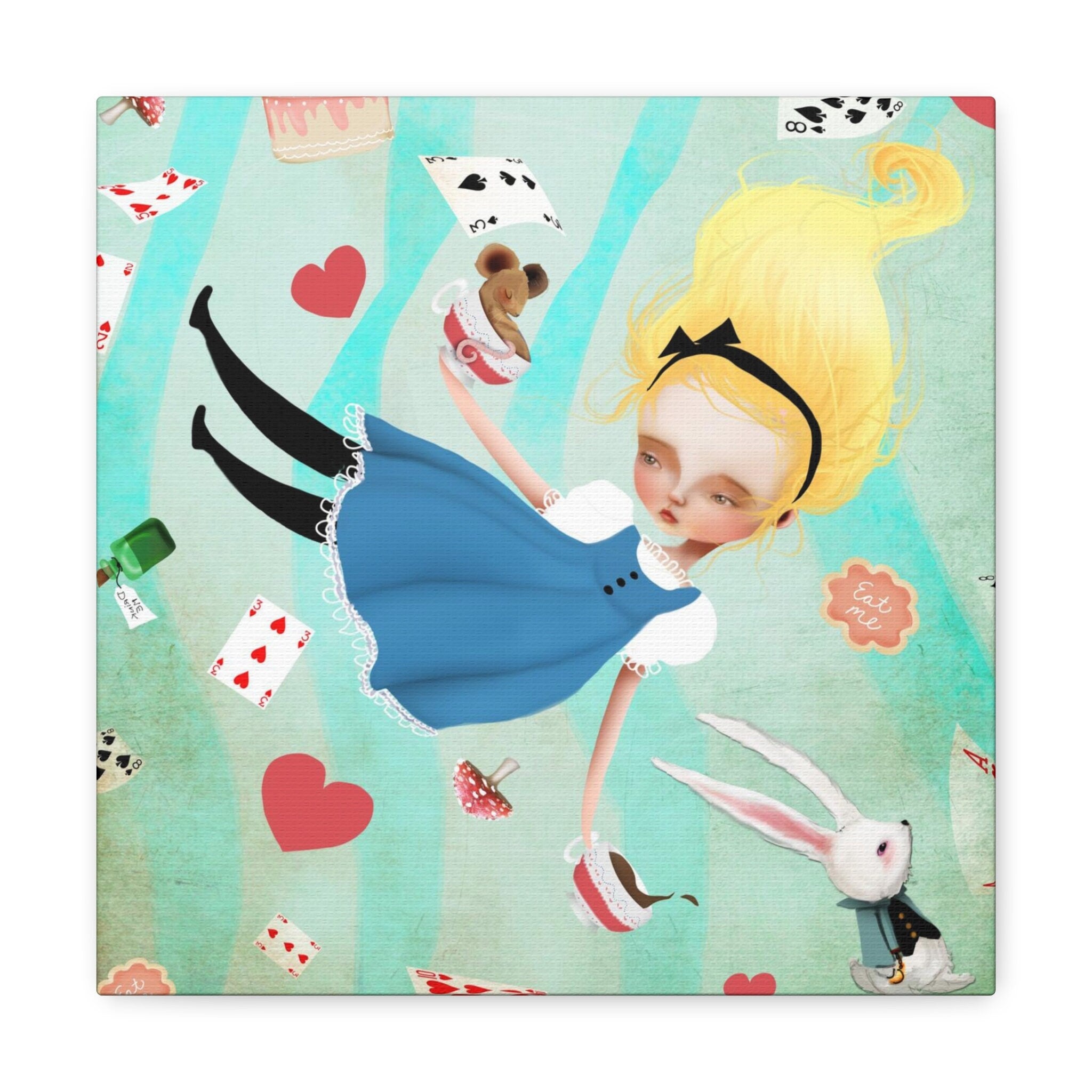 Alice Falling · Canvas Print