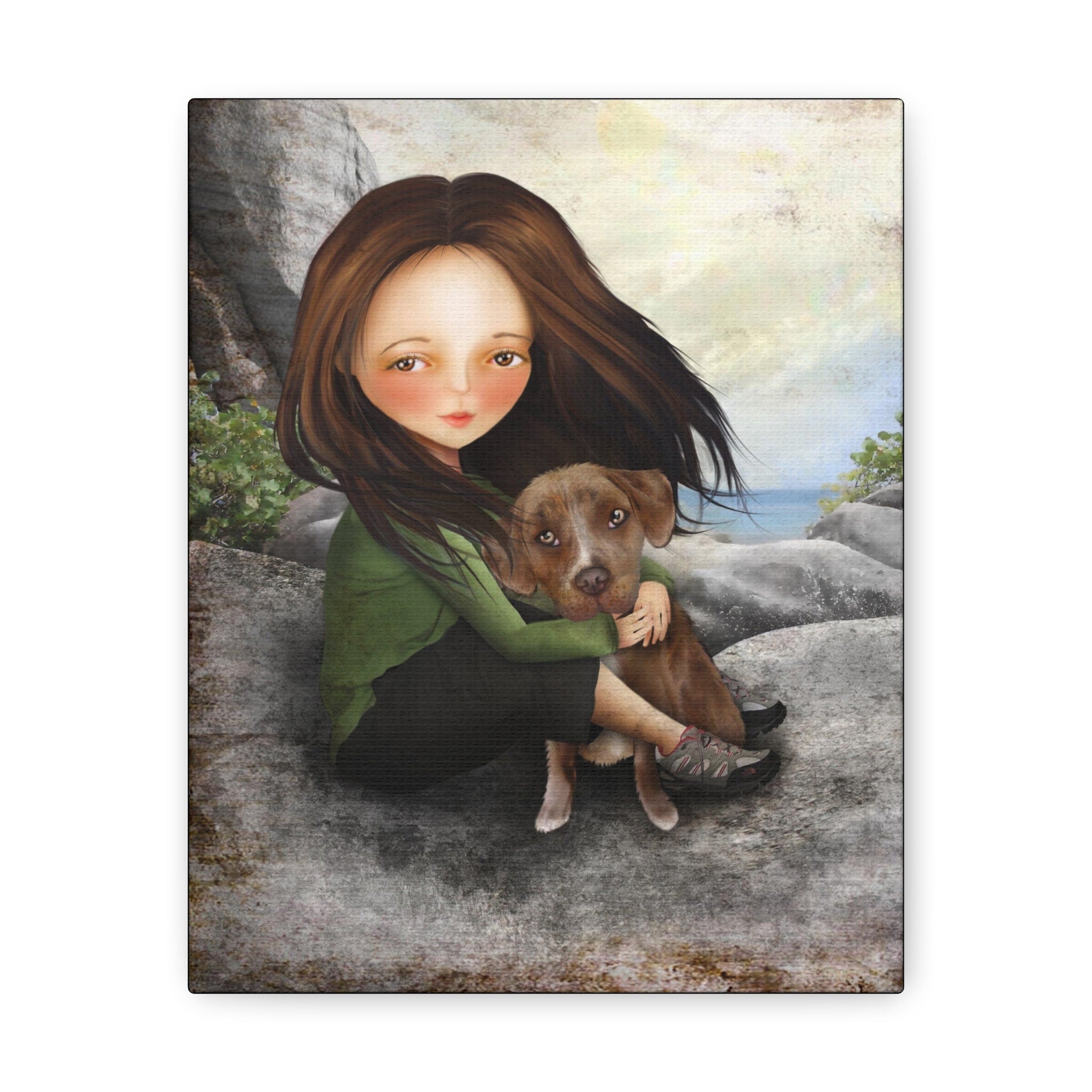 Keli and Olive · Canvas Print