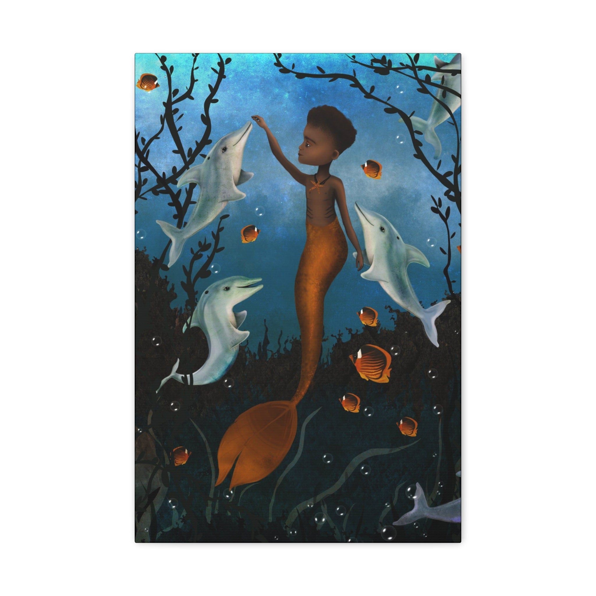 Golden Merman · Canvas Print