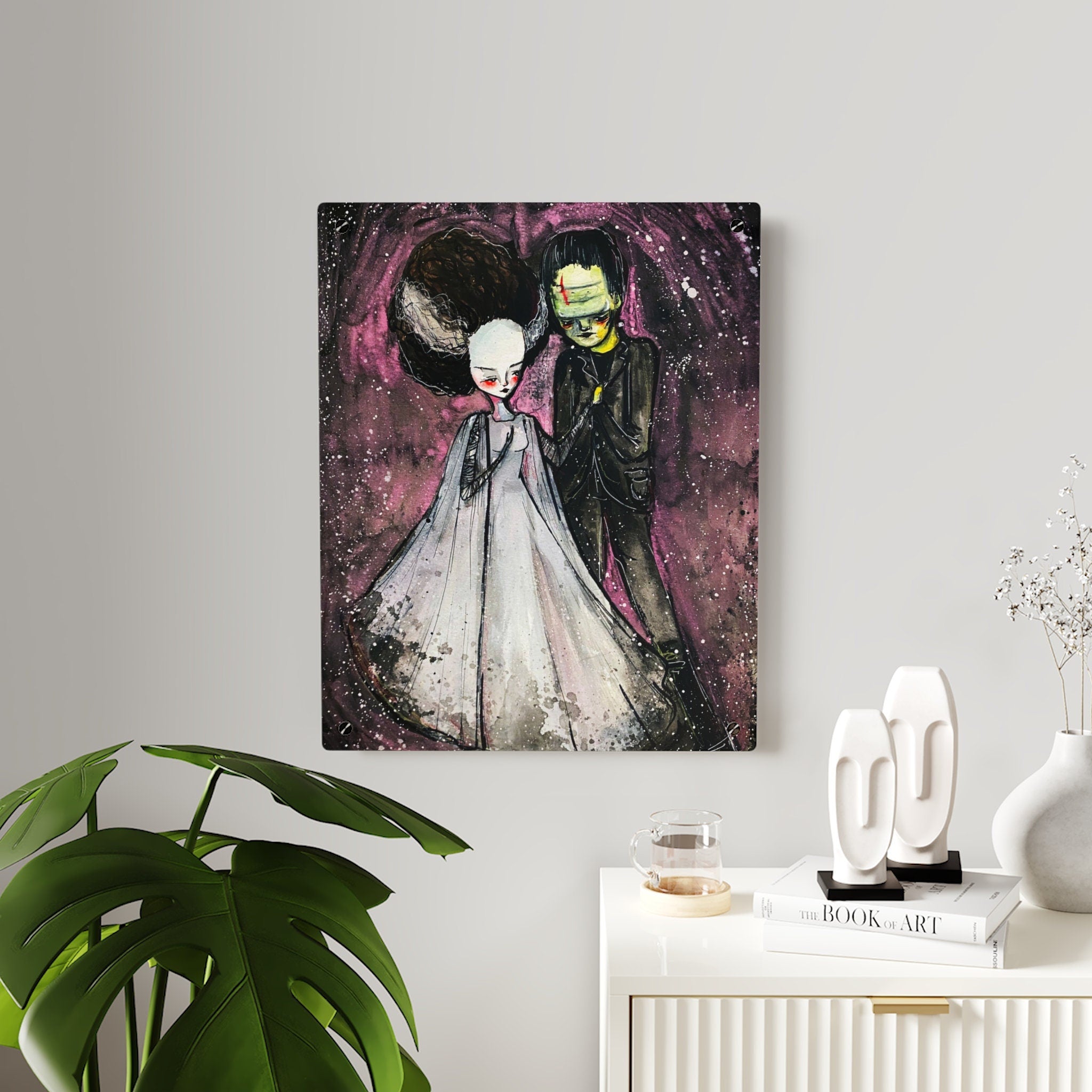 The Monster and His Bride Acrylic Wall Art Panel · Acrylic Print