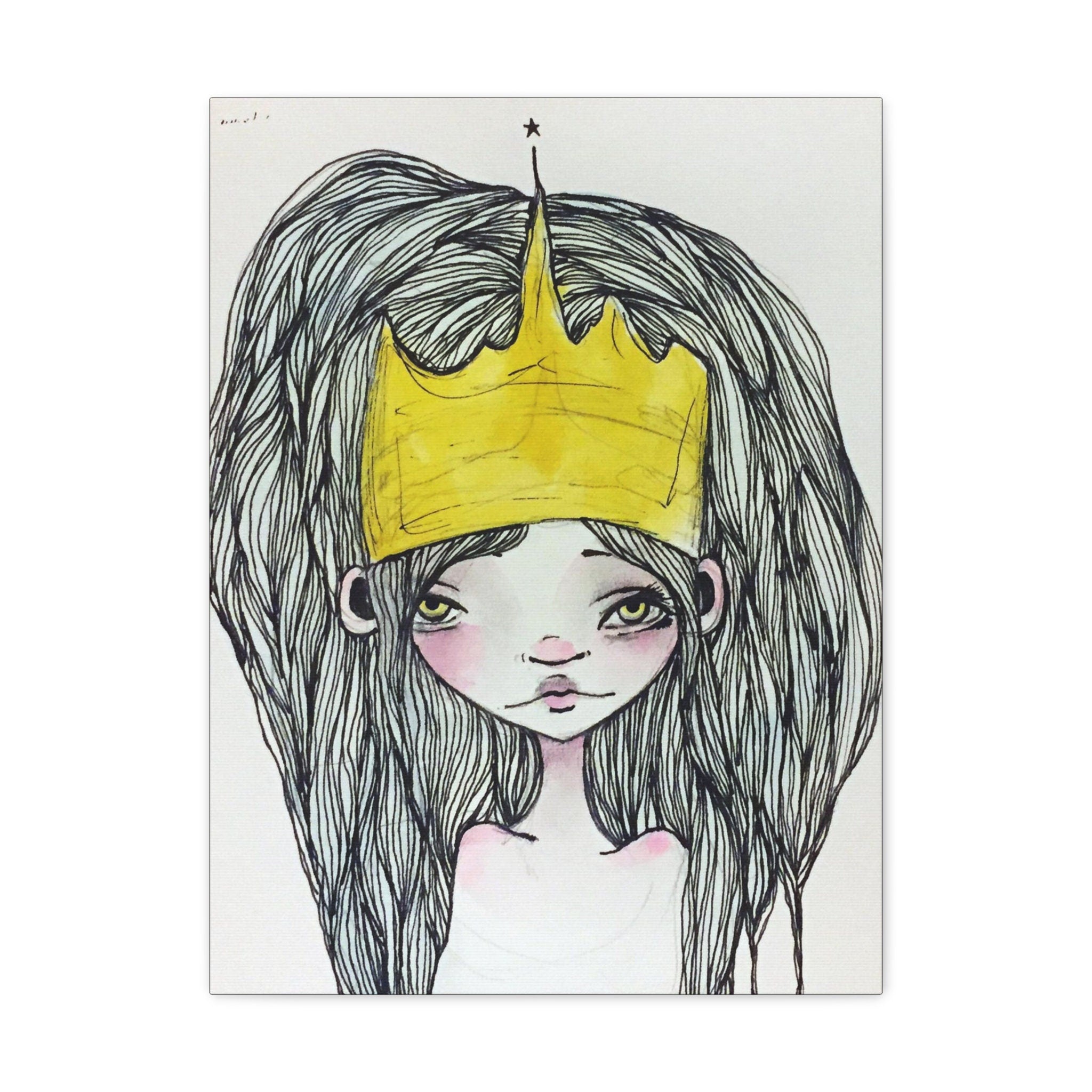 Crowned Princess · Canvas Print
