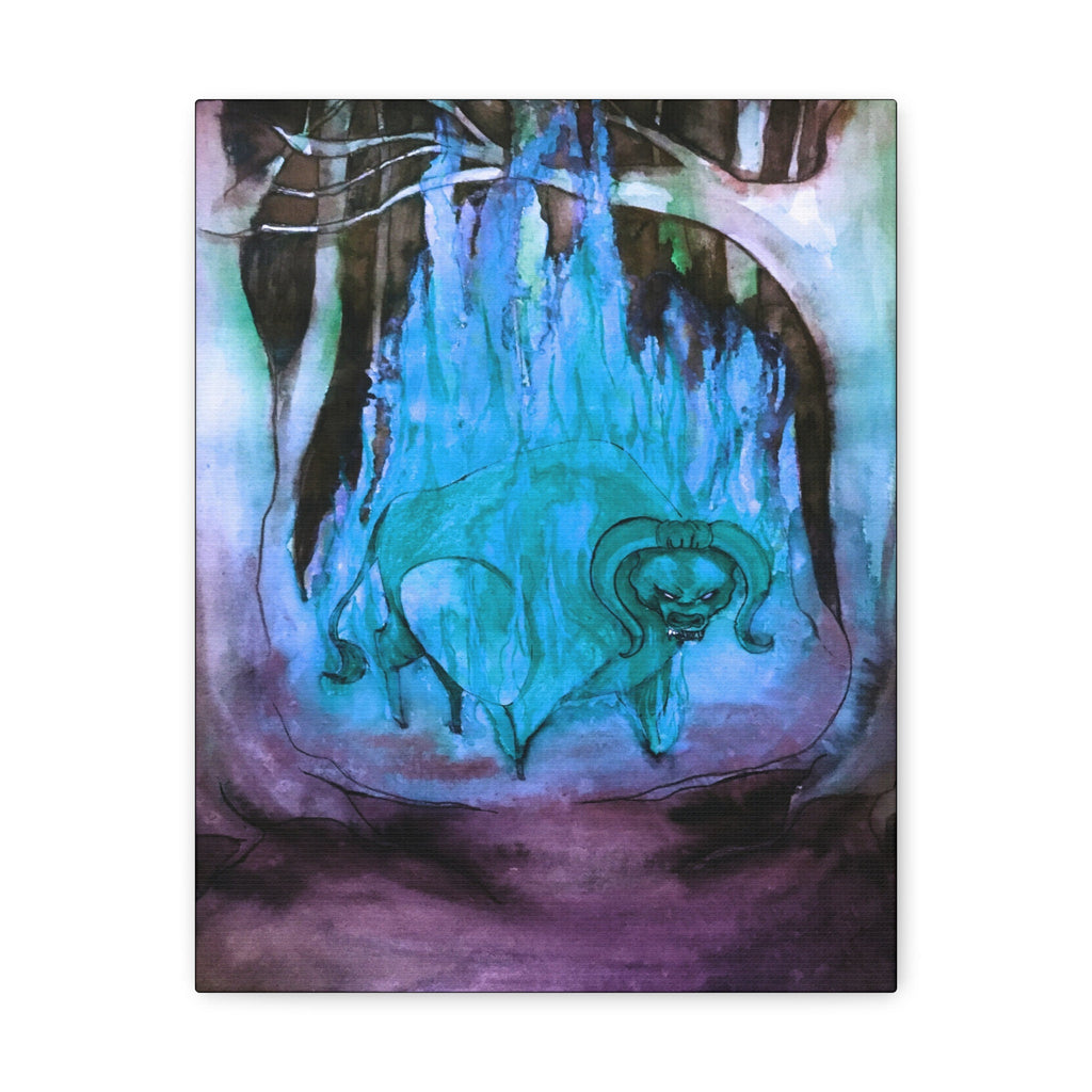 The Red Bull Inverted · Canvas Print