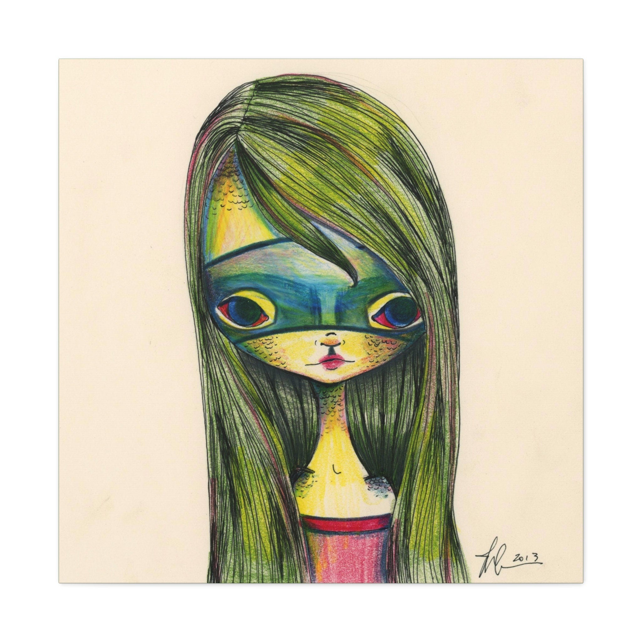 Green Girl · Canvas Print