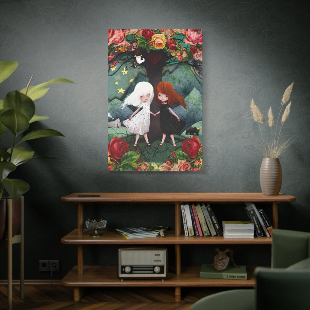 Snow White and Rose Red · Canvas Print