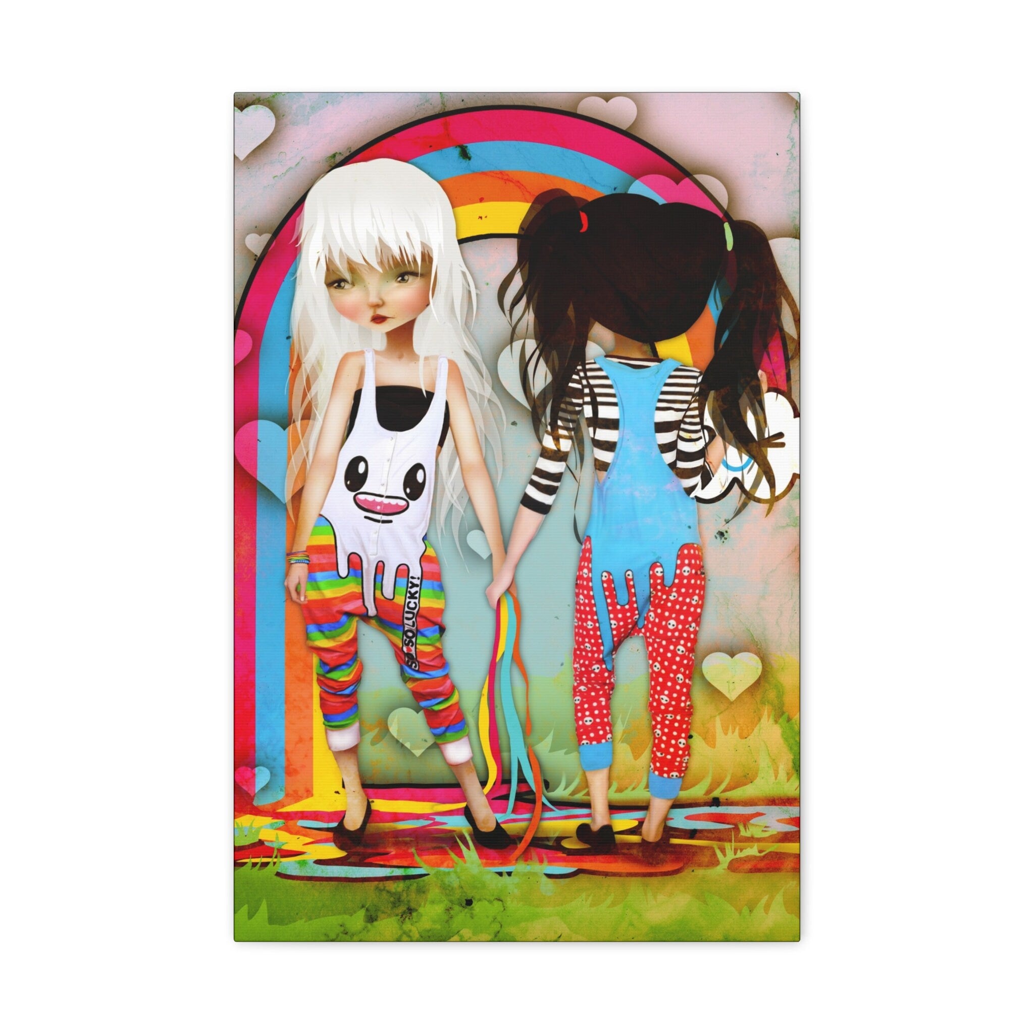 So So Happy Rainbow · Canvas Print