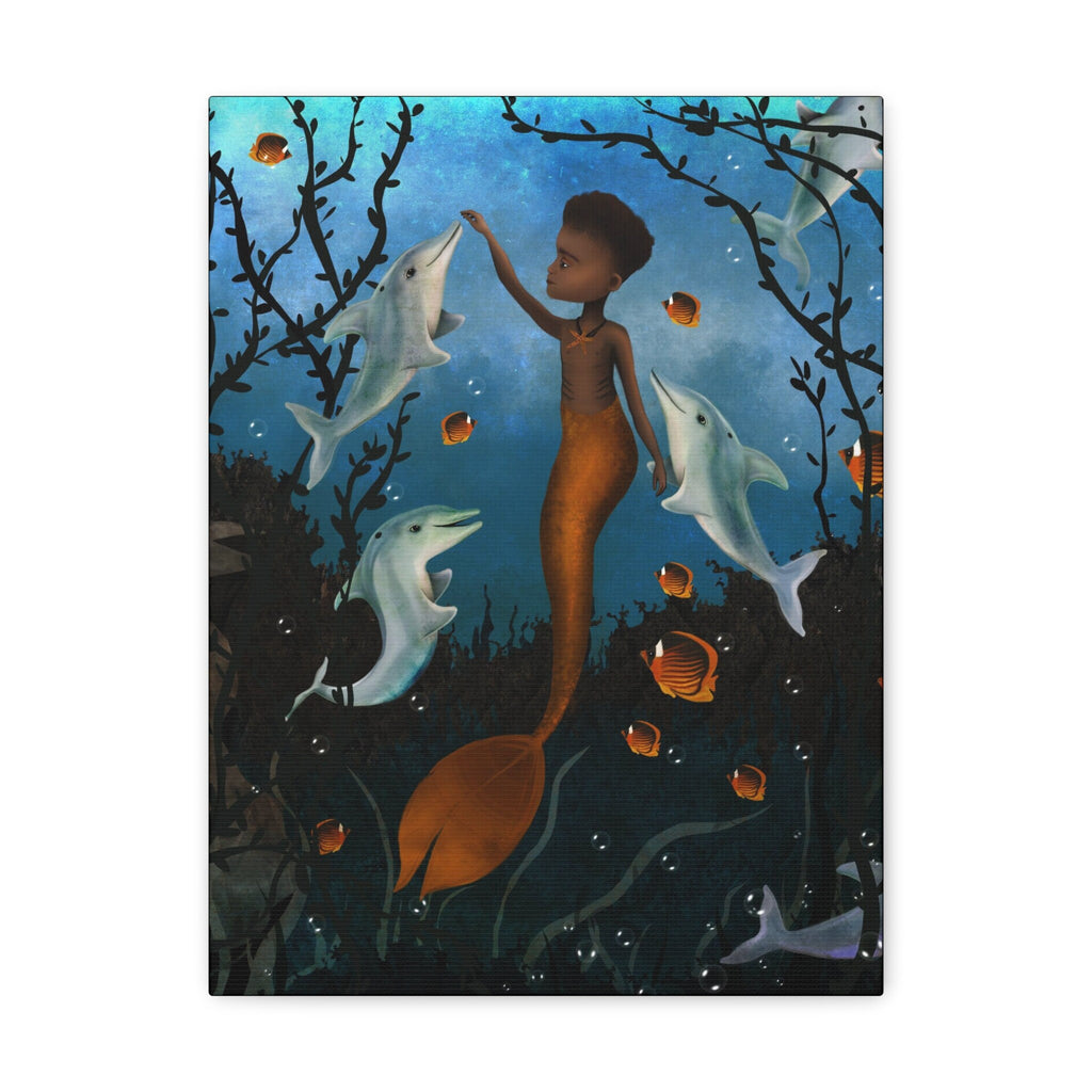 Golden Merman · Canvas Print