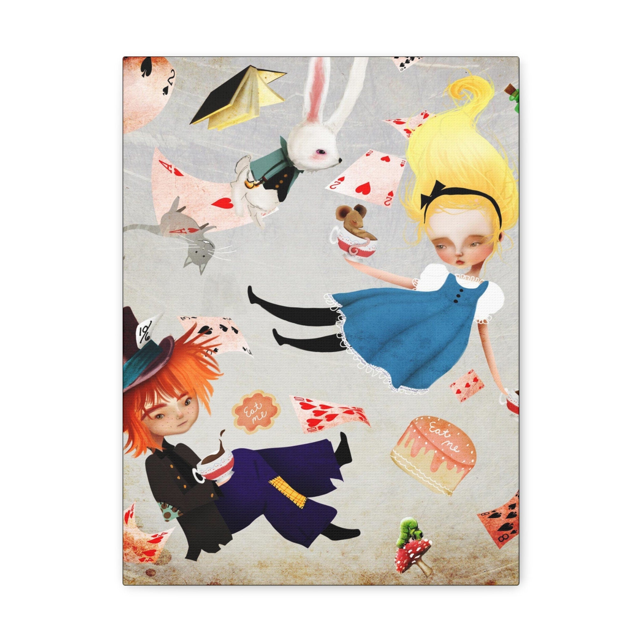 Alice and the Caterpillar · Canvas Print