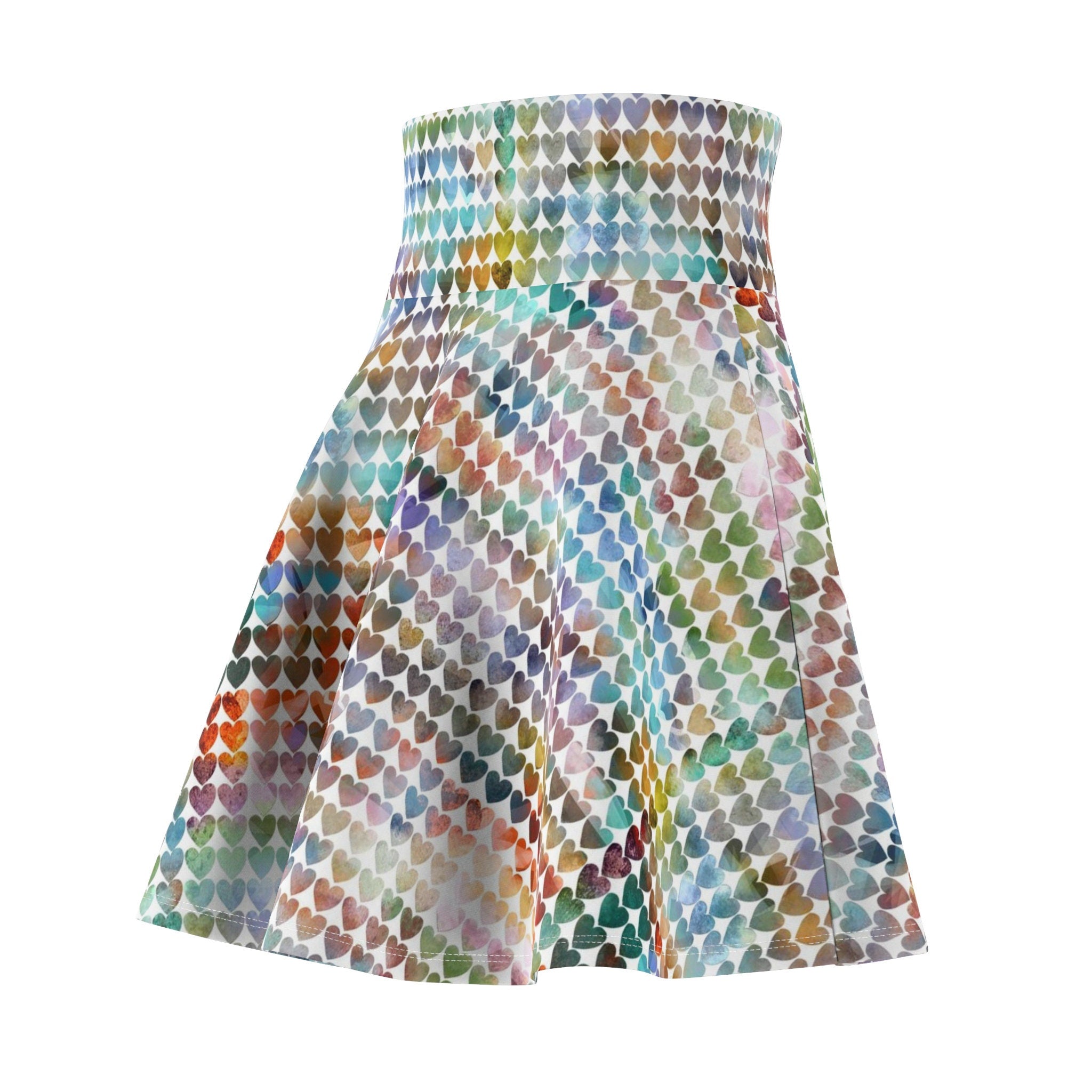 Rainbow Hearts Women's Skater Skirt · Apparel