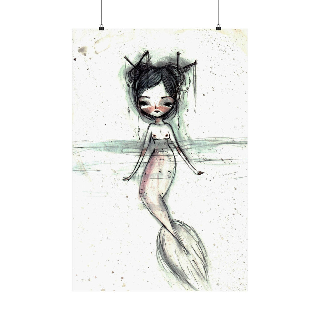 Watercolor Mermaid II · Poster Print