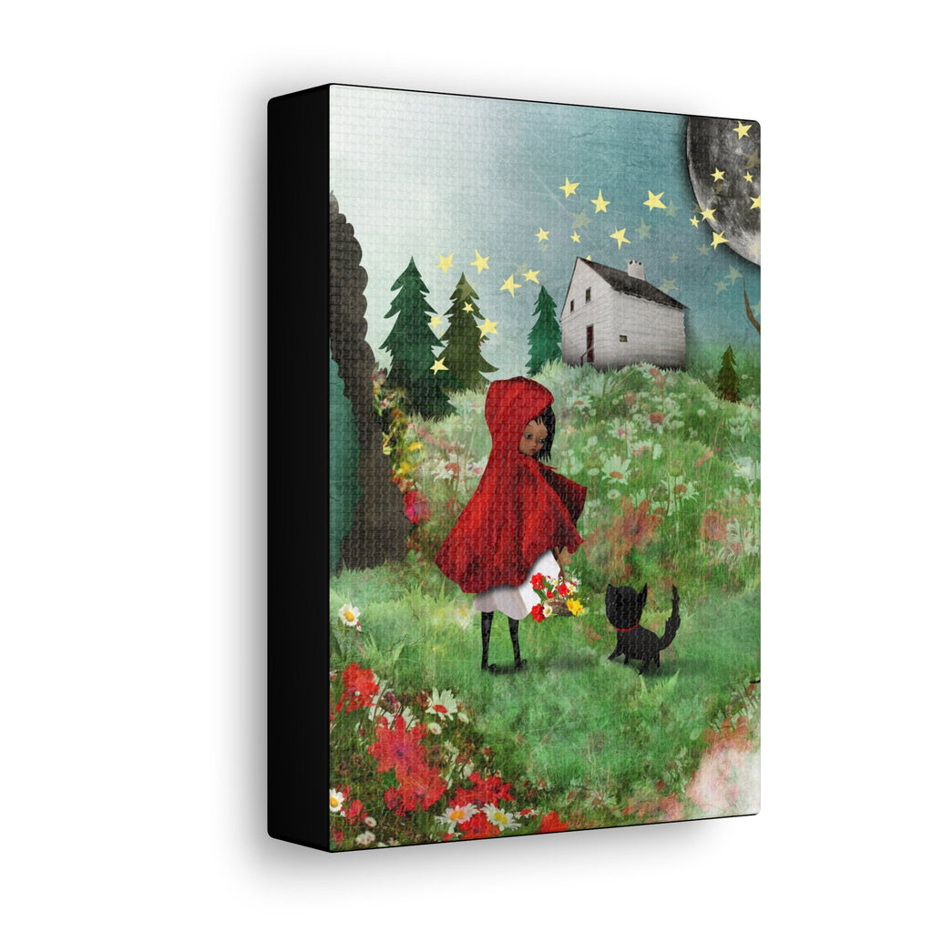 Little Red Riding Hood, the Wolf and Grandma's House · Canvas Print