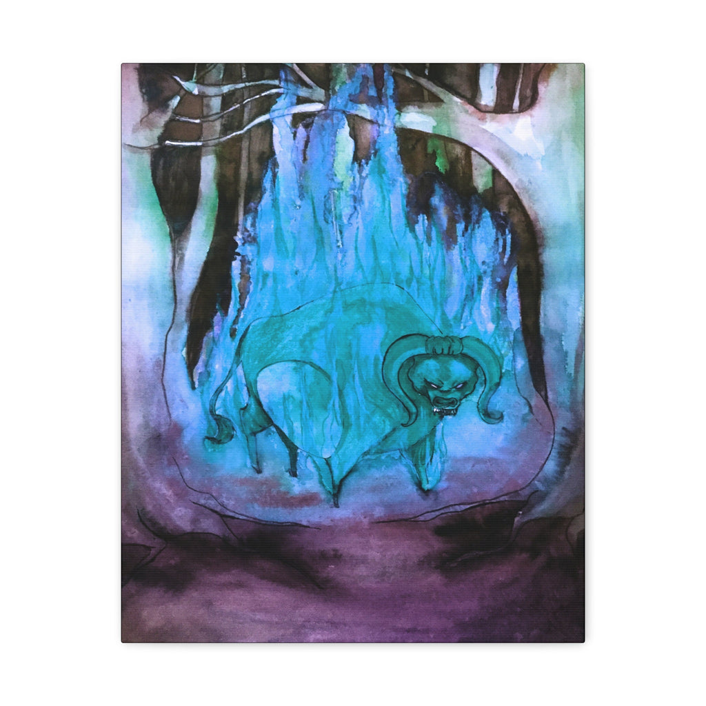 The Red Bull Inverted · Canvas Print