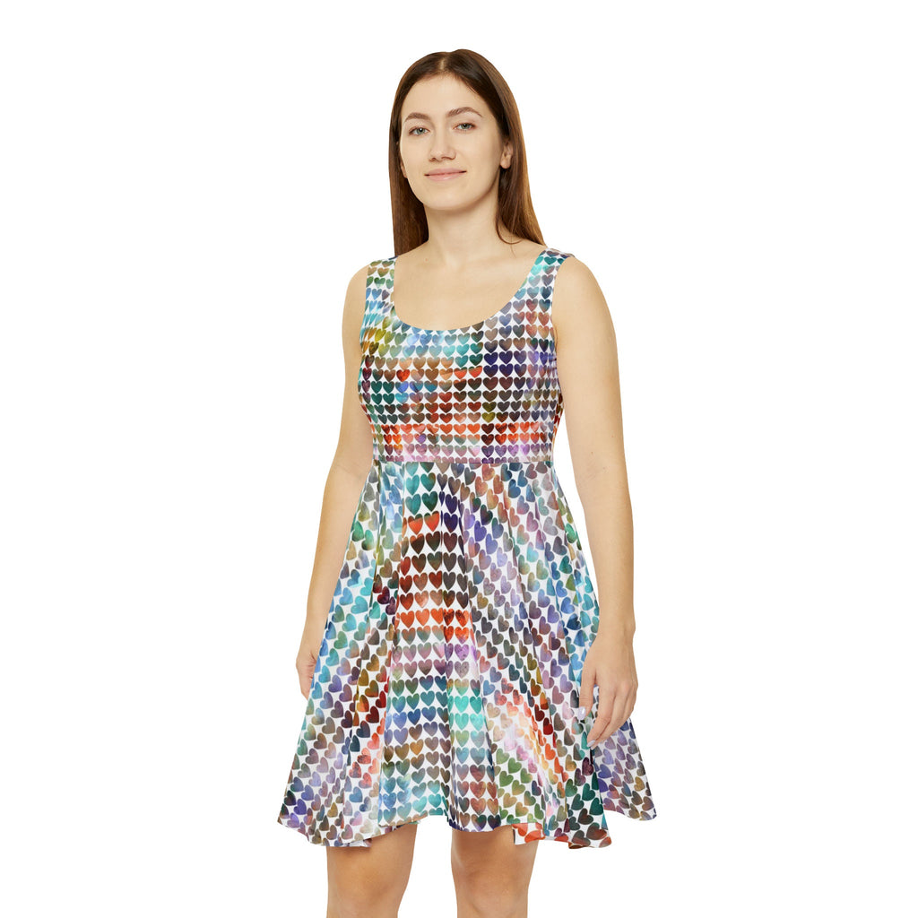 Rainbow Hearts Skater Dress · Apparel