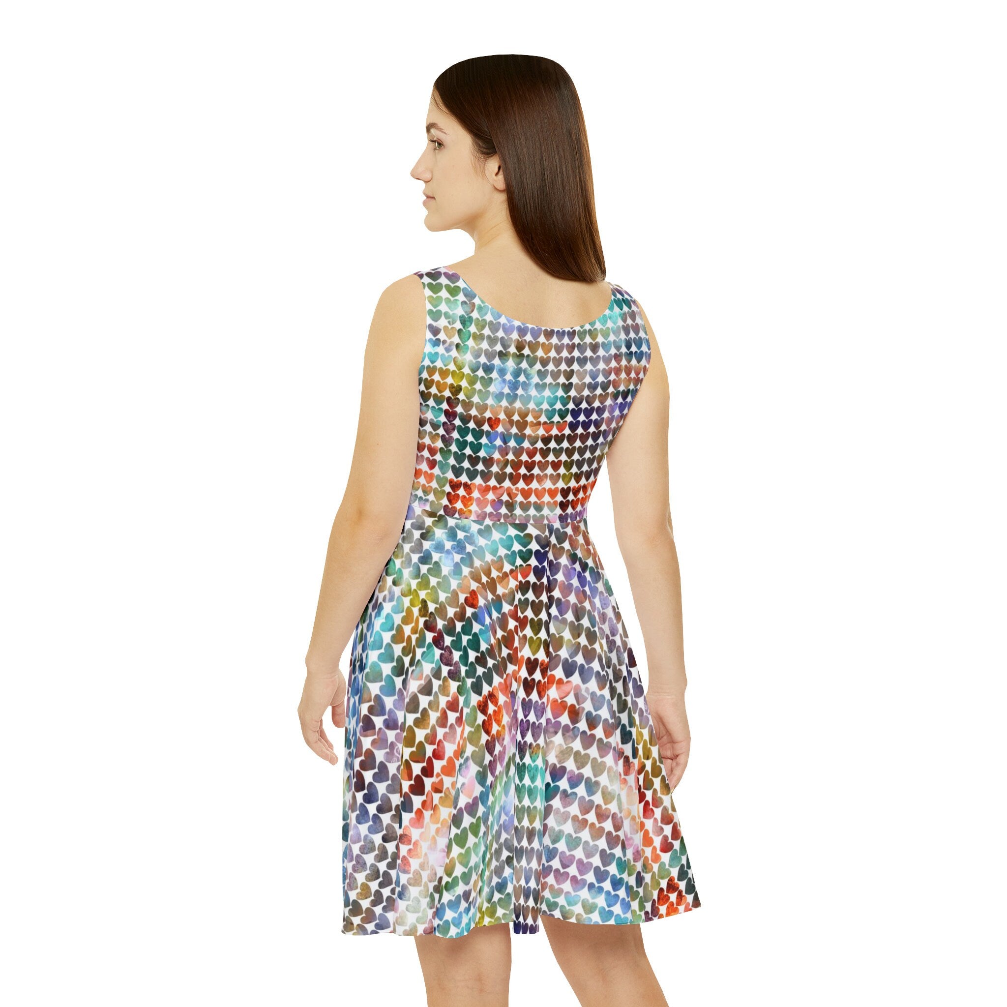 Rainbow Hearts Skater Dress · Apparel