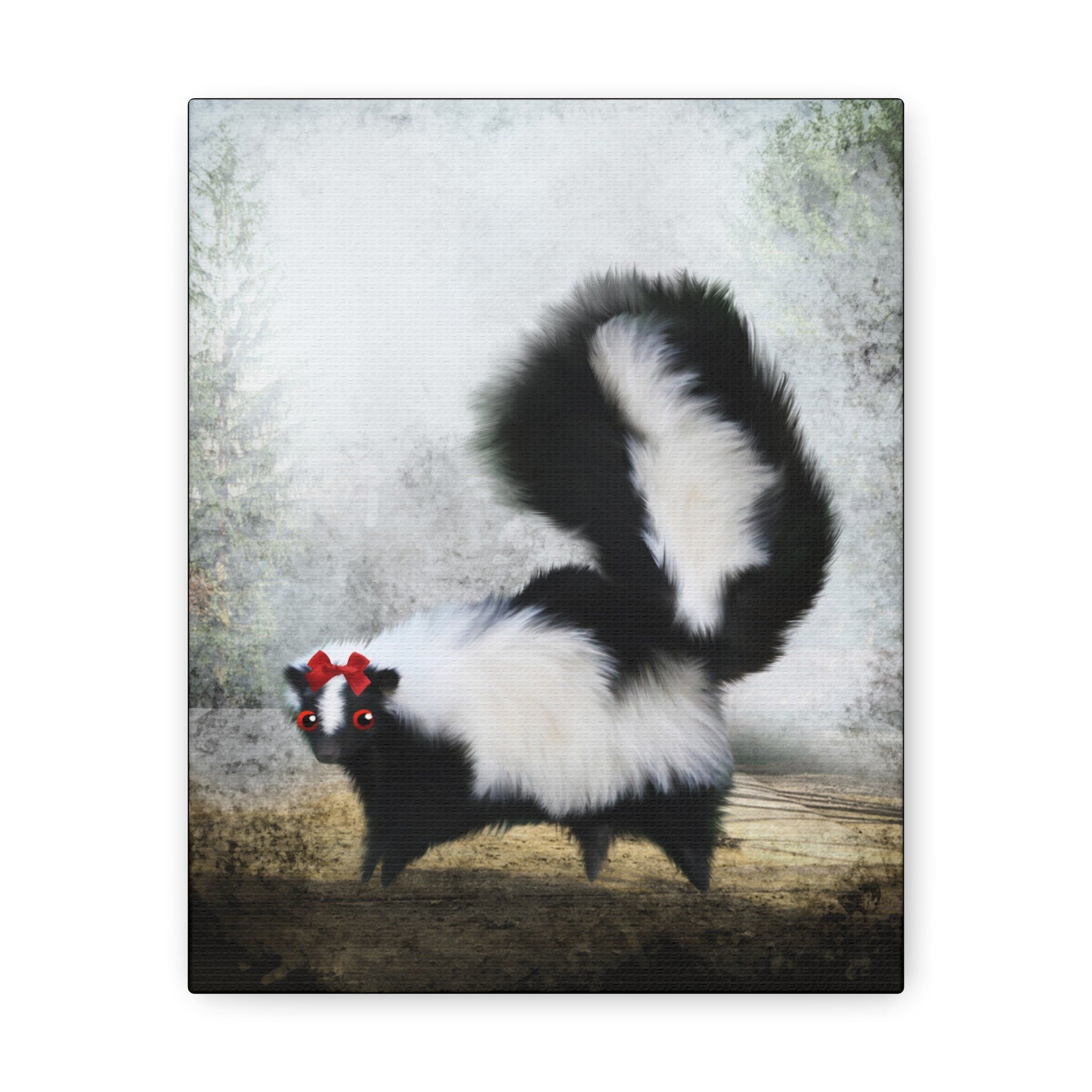 Ms. Skunk on her Own · Canvas Print