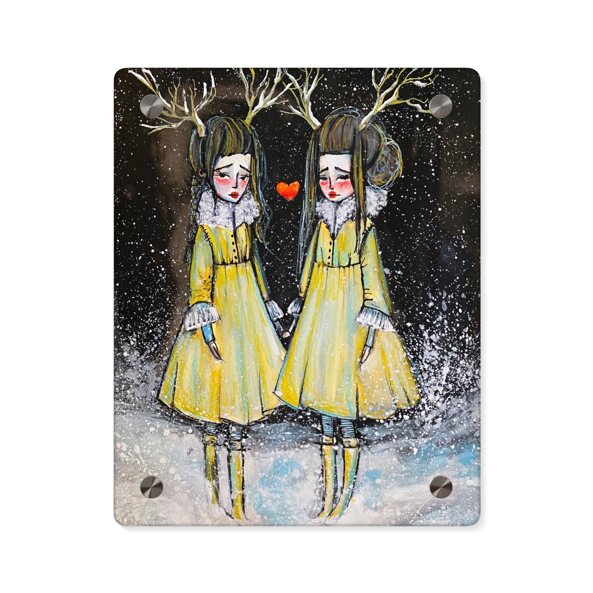 Winter Sisters Acrylic Wall Art Panel · Acrylic Print