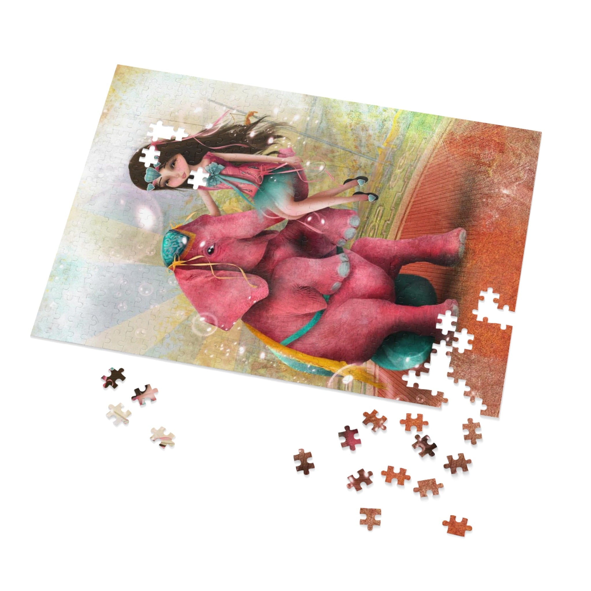 Chelsea and Beatriz the Pink Elephant · Jigsaw Puzzle