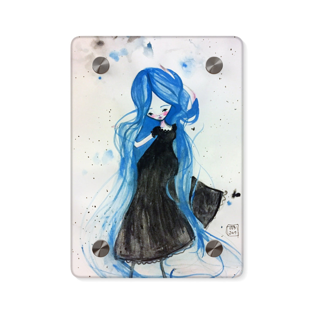 Rapunzel in Blue Acrylic Wall Art Panel · Acrylic Print