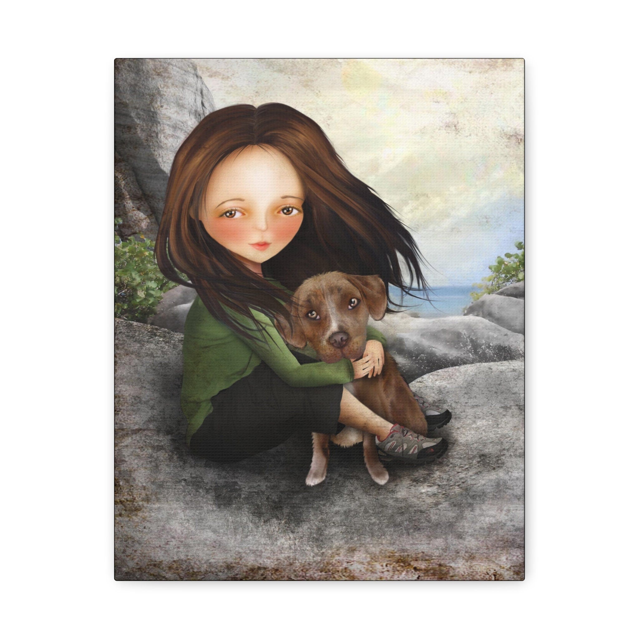Keli and Olive · Canvas Print