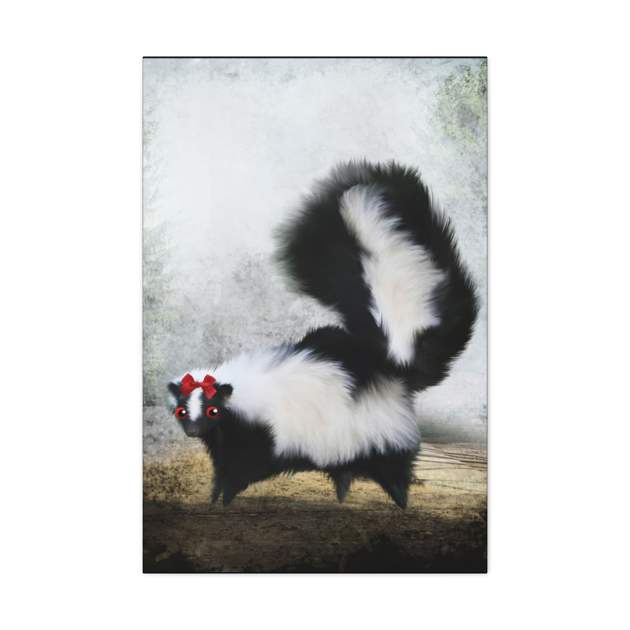 Ms. Skunk on her Own · Canvas Print