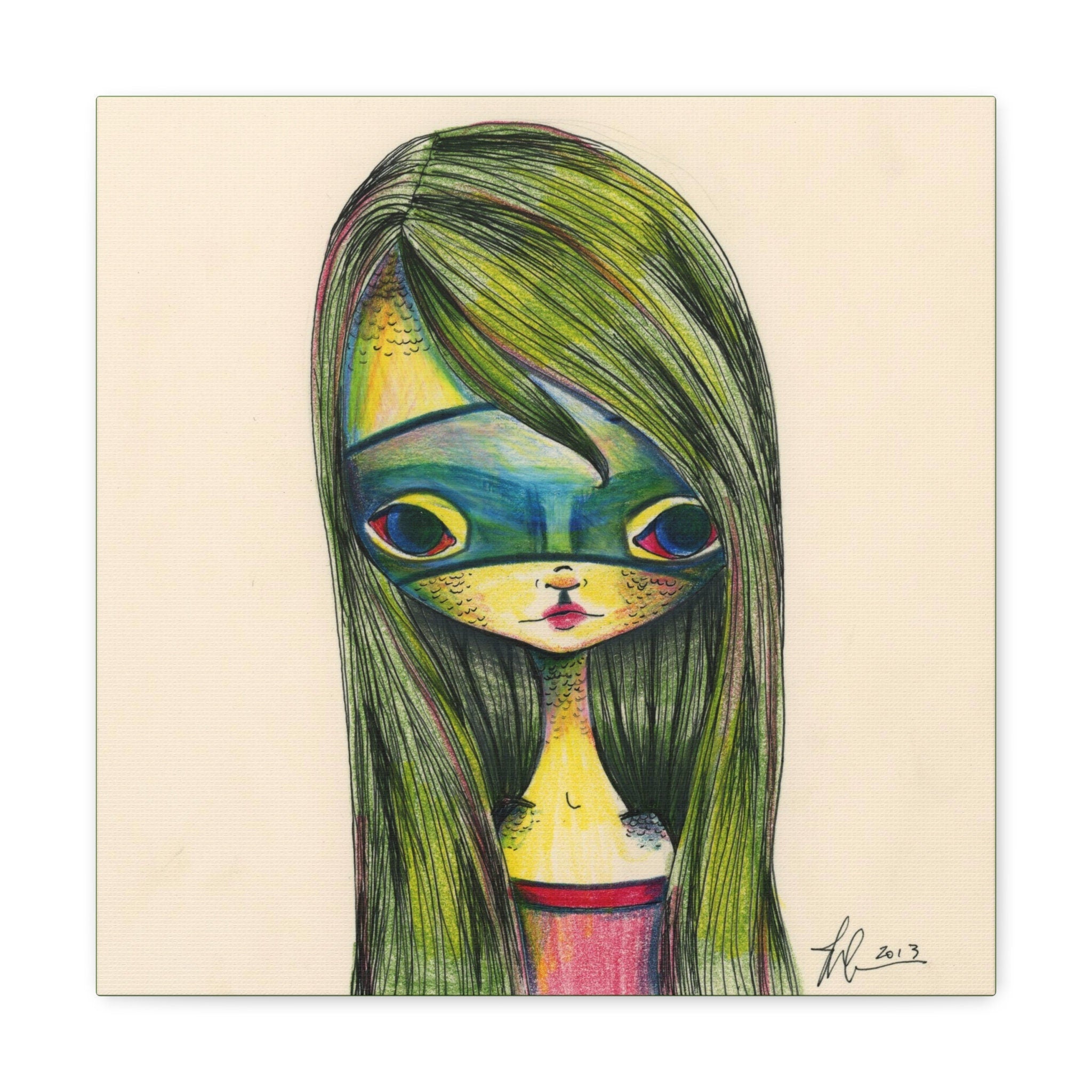 Green Girl · Canvas Print