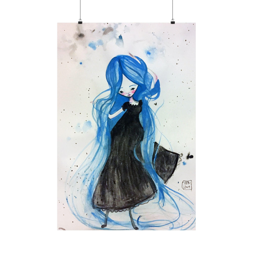 Rapunzel in Blue · Poster Print