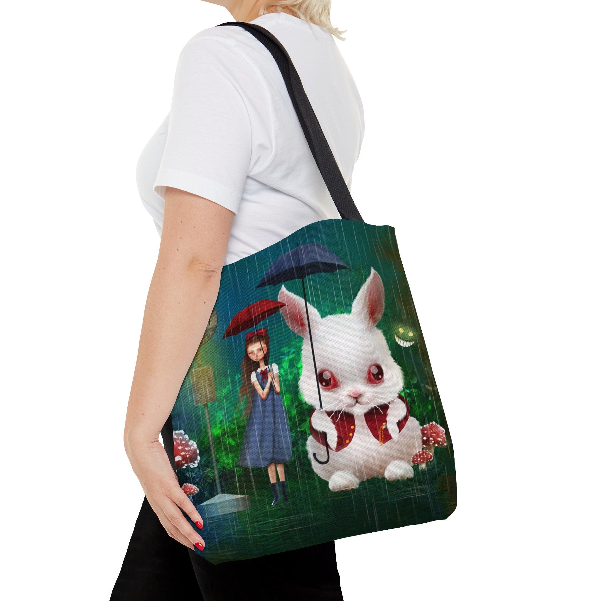 Alice in Wonderland Totoro · Tote Bag