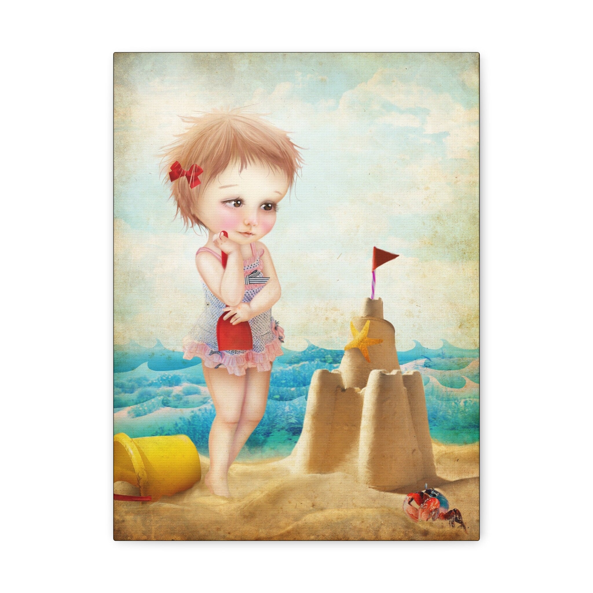 Samantha at the Shore · Canvas Print