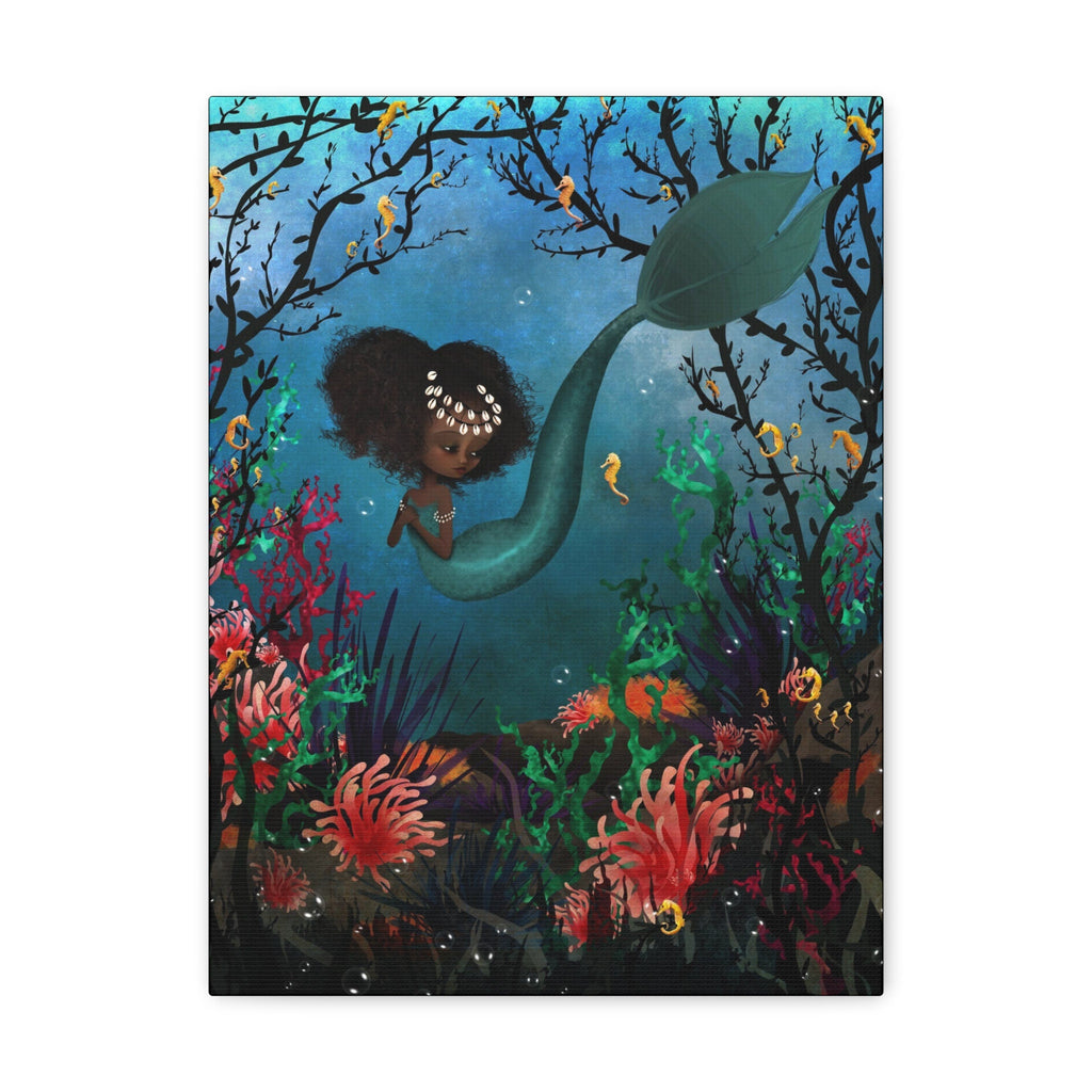 Teal Mermaid · Canvas Print