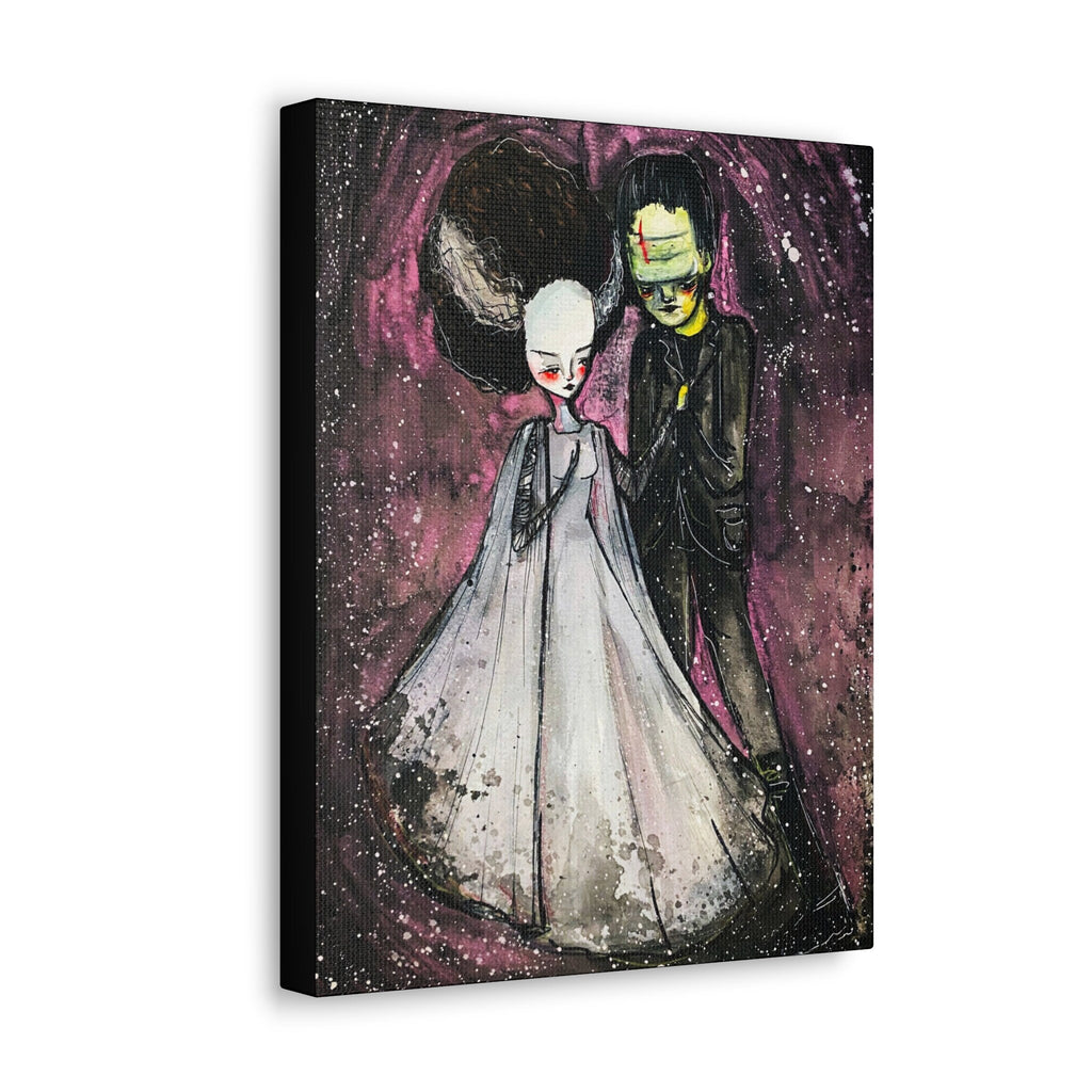 The Monster and His Bride · Canvas Print