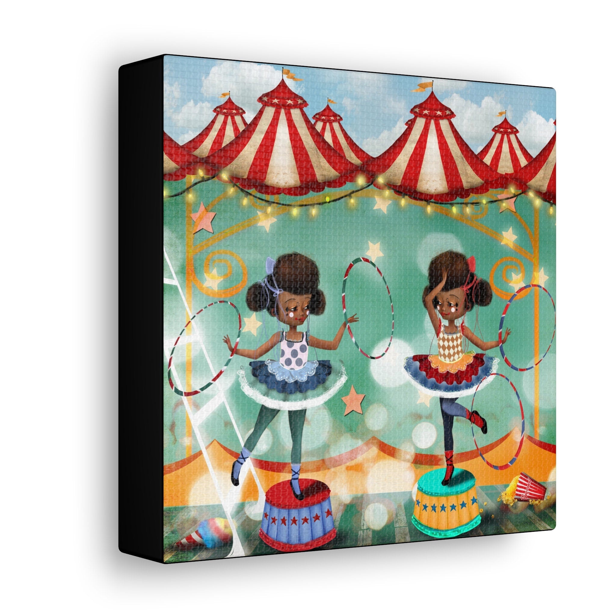 Little and Big Sister · Canvas Print