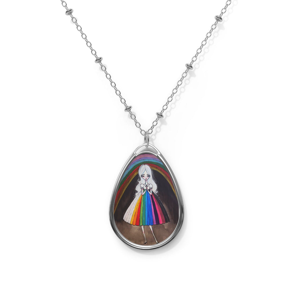Babe Rainbow Oval · Necklace
