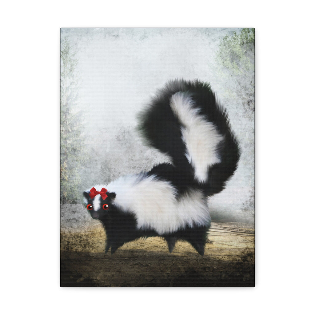 Ms. Skunk on her Own · Canvas Print
