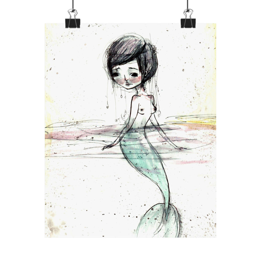 Watercolor Mermaid · Poster Print