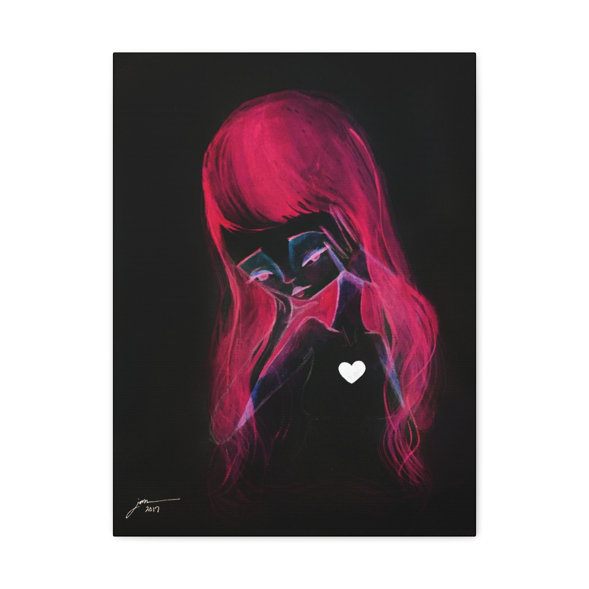Girl Inverted · Canvas Print