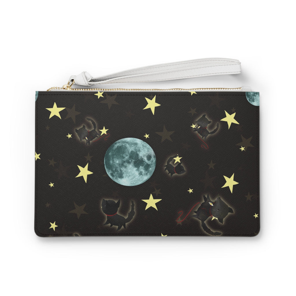LIttle Baby Wolf, Moon and Stars · Clutch Bag