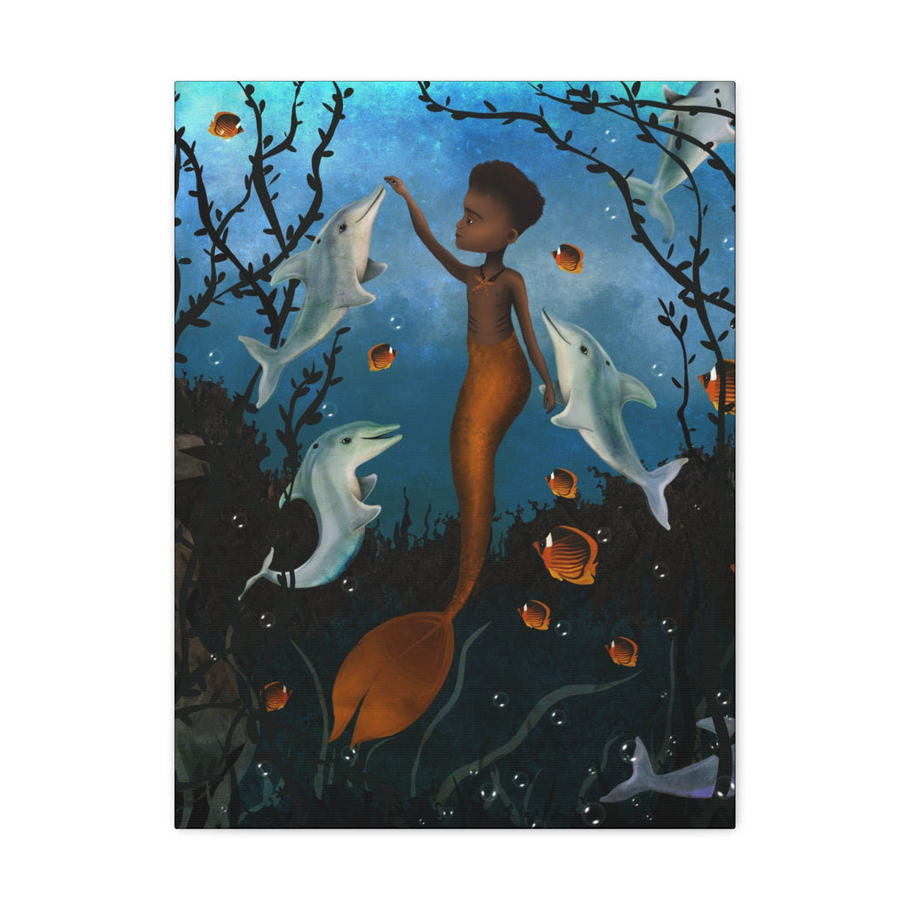Golden Merman · Canvas Print