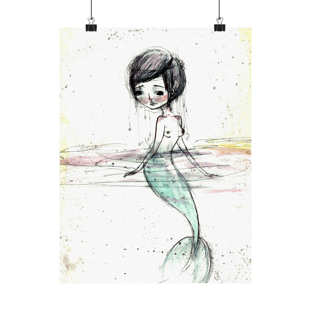 Watercolor Mermaid · Poster Print