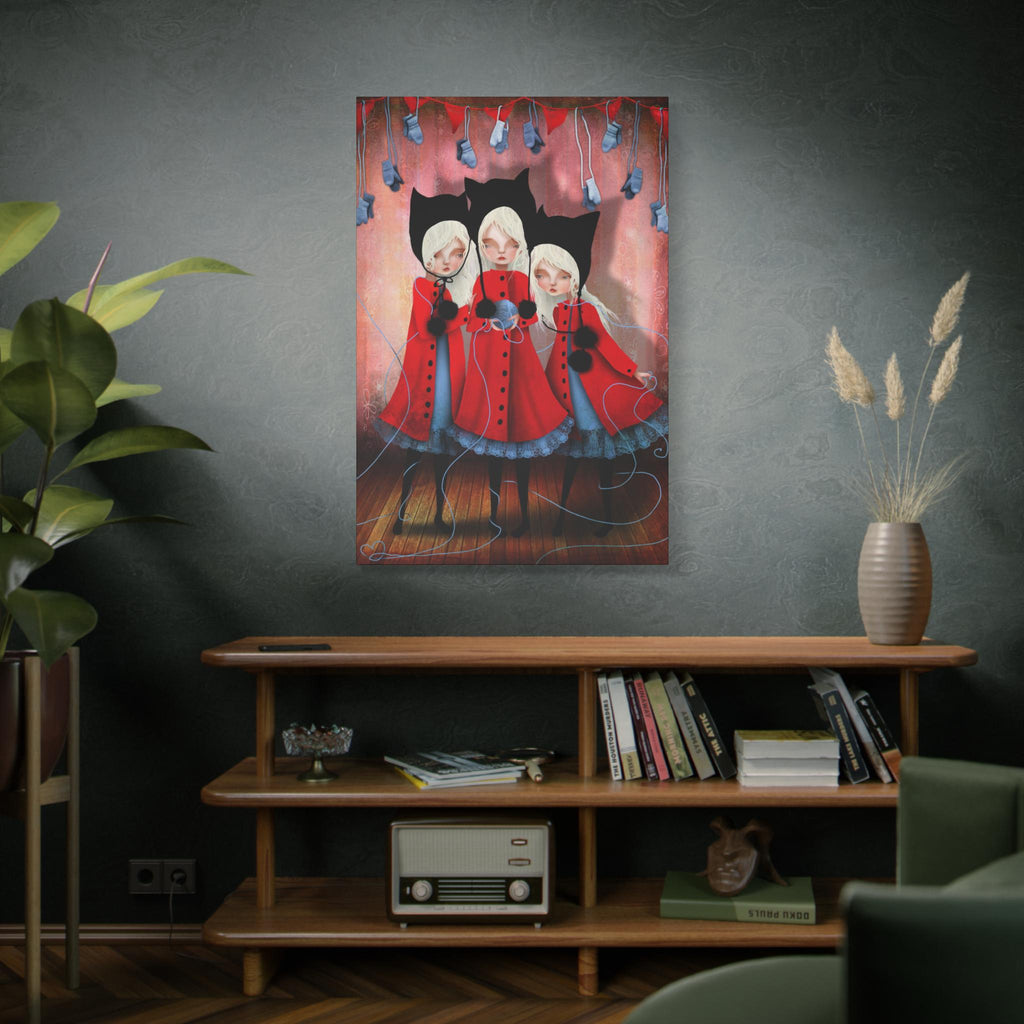 Three Little Kittens who Lost Their Mittens · Canvas Print