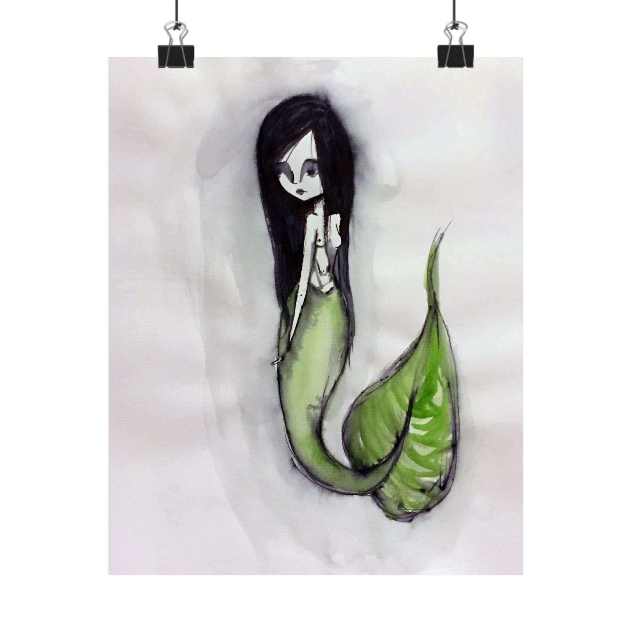 Green Mermaid · Poster Print