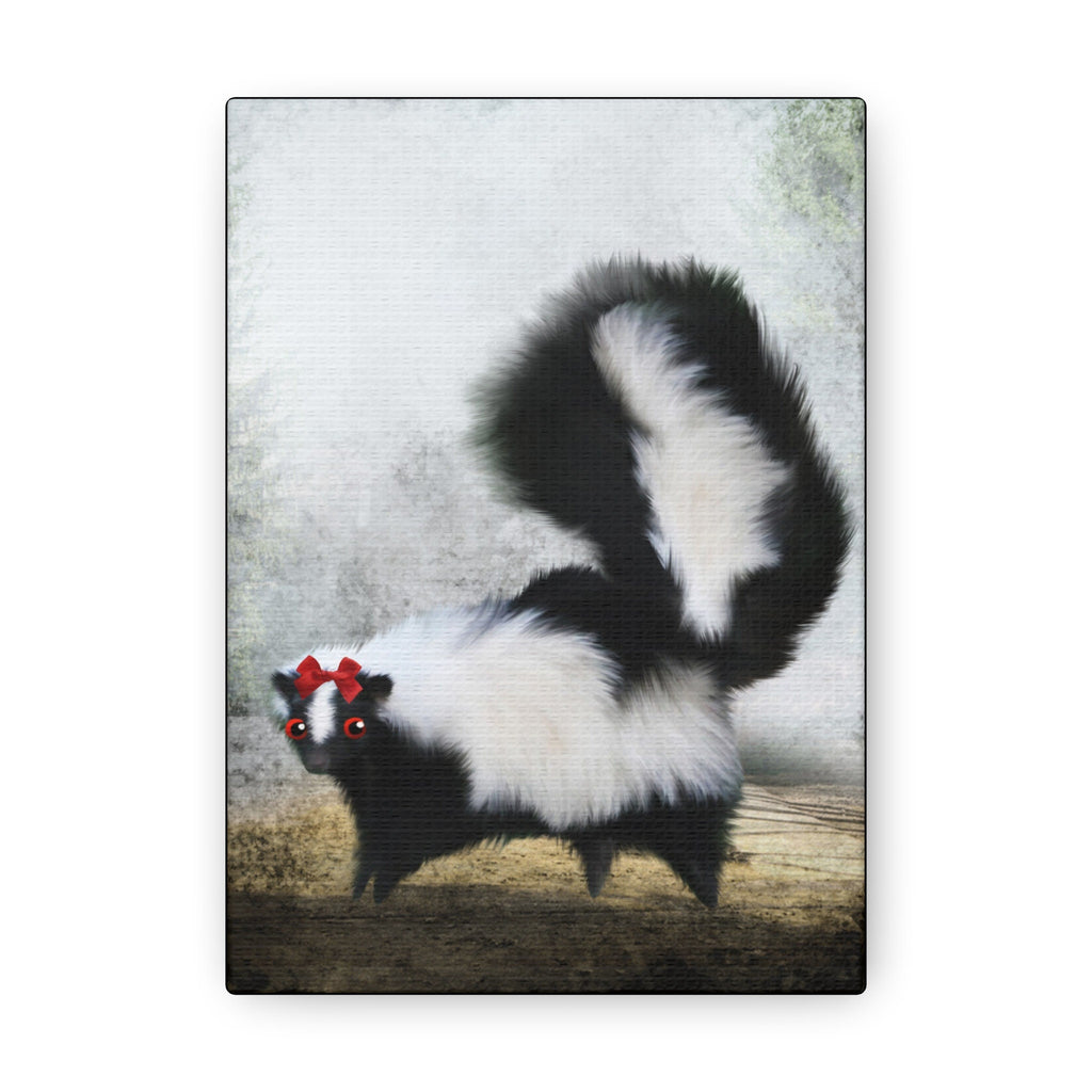 Ms. Skunk on her Own · Canvas Print