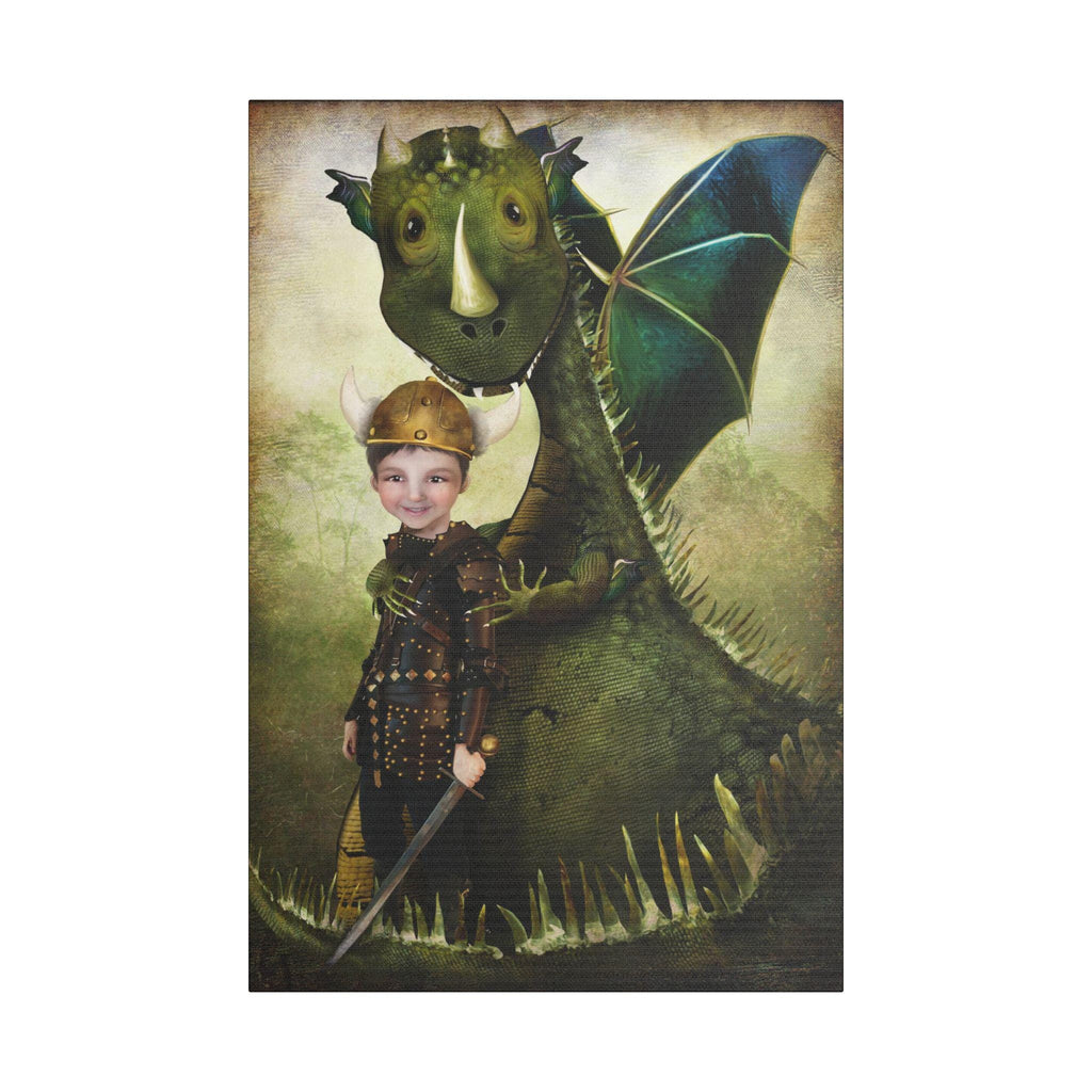 Evan and Green Dragon · Canvas Print