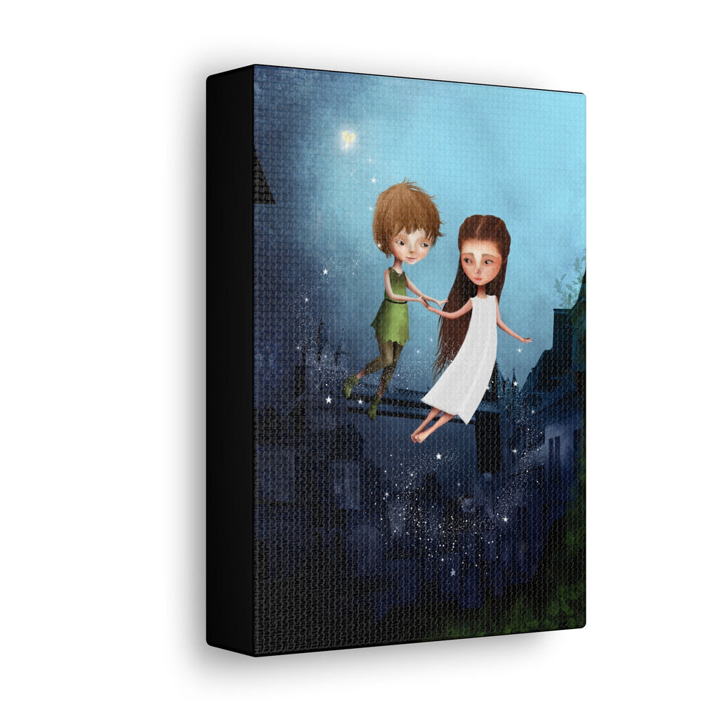 Peter Pan and Wendy in London · Canvas Print