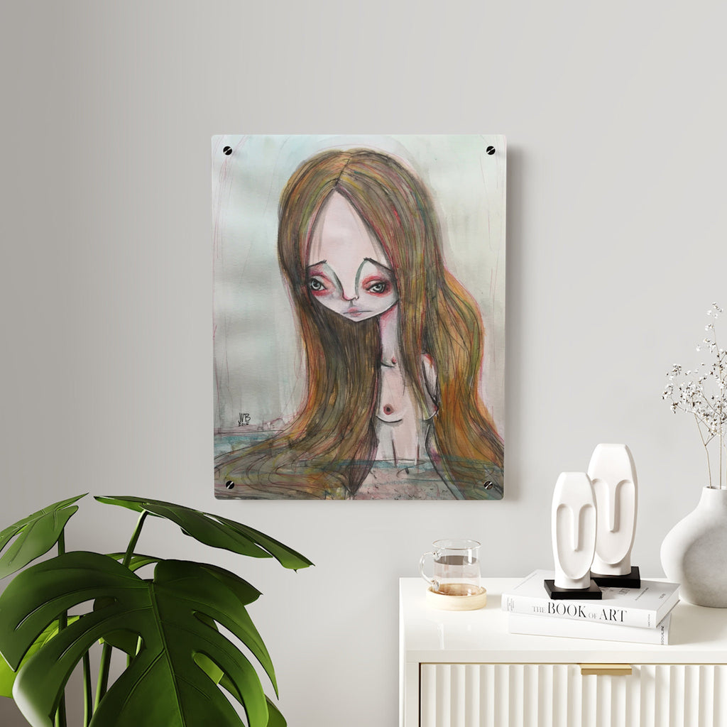 Dark Mermaid Siren Acrylic Wall Art Panel · Acrylic Print