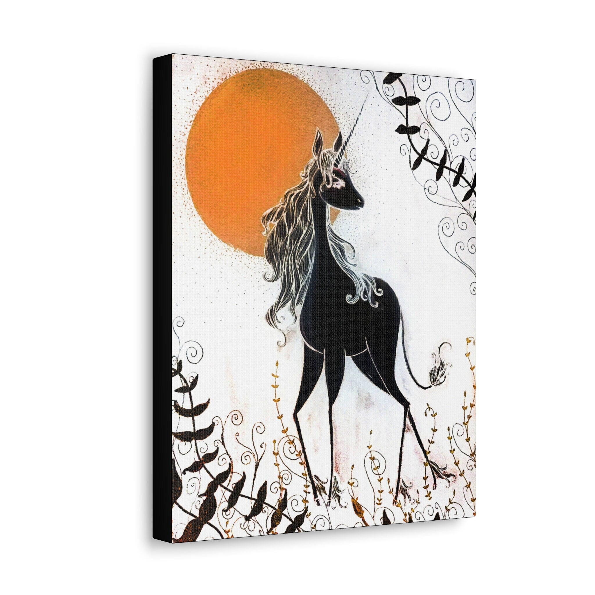 The Last Unicorn Inverted · Canvas Print