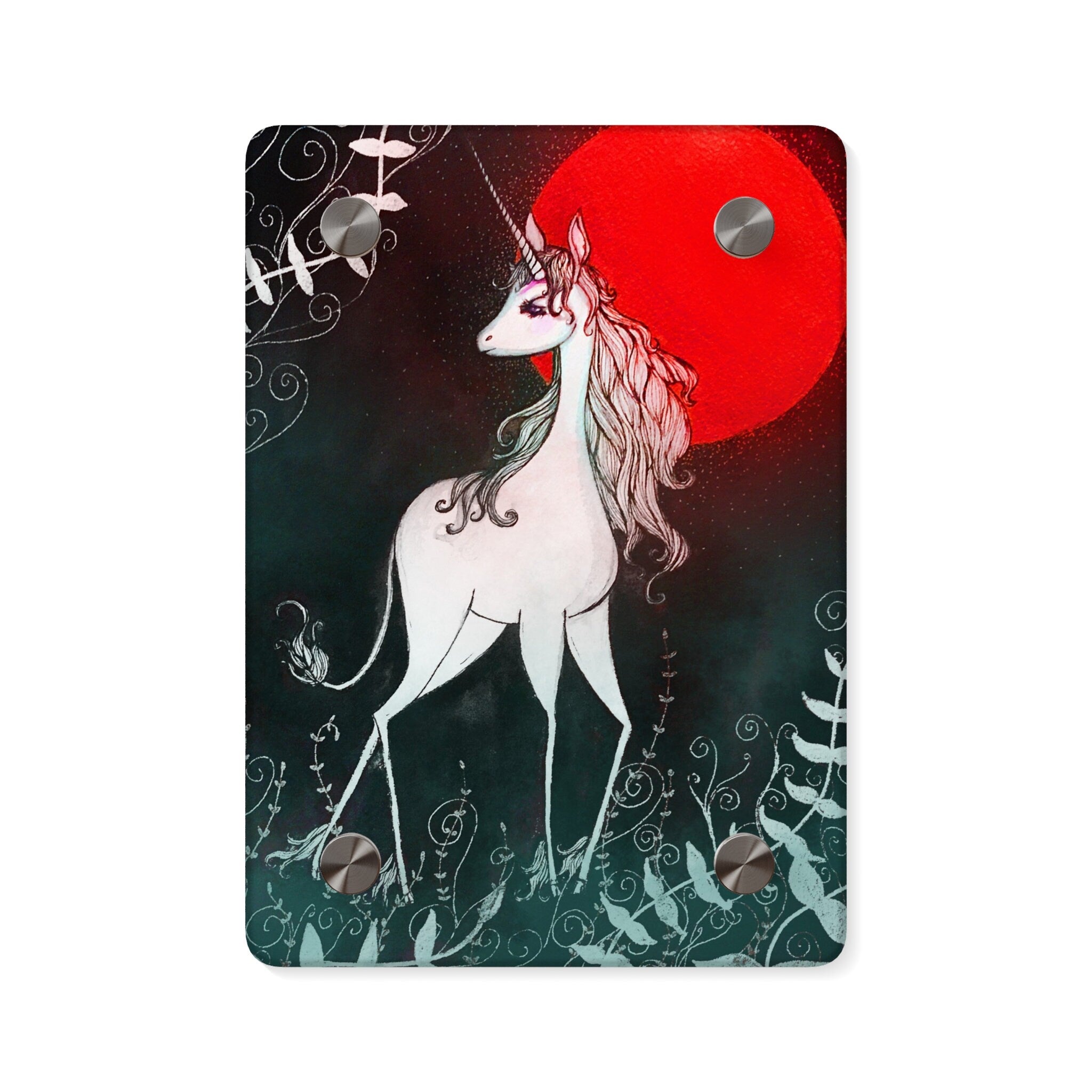 The Last Unicorn Red Moon Acrylic Wall Art Panel · Acrylic Print