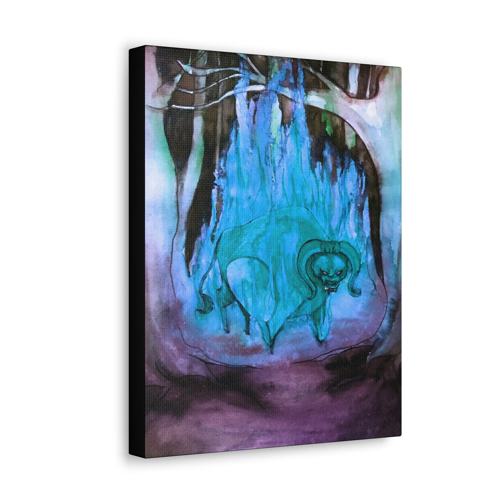 The Red Bull Inverted · Canvas Print
