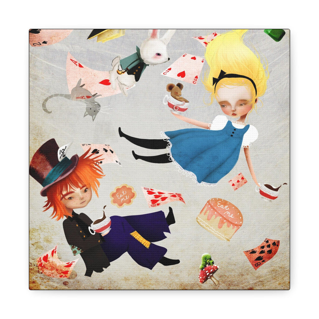 Alice and the Caterpillar · Canvas Print